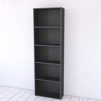 Удобный стеллаж для дома, полки, книжный шкаф из ДСП XXL, СТУ-5-600 Черный* Изображение