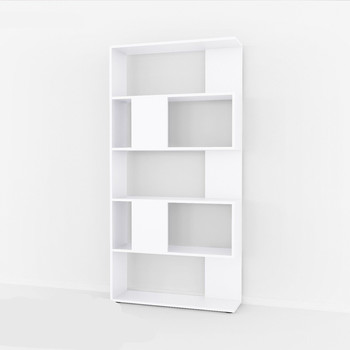 Высокий стеллаж для дома, книжный шкаф из ДСП, 5 отделений, СТ-5-800 Белый* Изображение