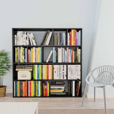 Большой книжный стеллаж, стеллаж для дома Черный* Изображение