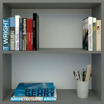 Полка навесная книжная, простая и удобная полка для книг из ЛДСП, ПК-46, Антрацит* Изображение