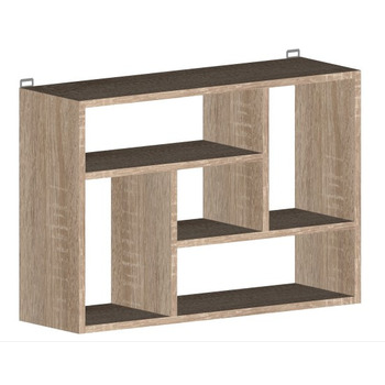 Настенная полка, полка для книг, полка на стену из ДСП, для цветов ПК-32, Дуб сонома* Изображение