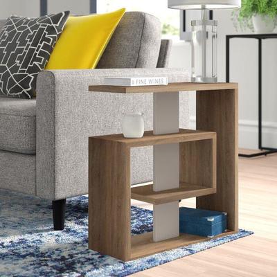 Прикроватный журнальный столик, кофейный столик ЖС-16, Дуб Сонома Белый* Изображение