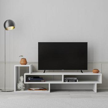 Тумба для ТВ, тумбочка под телевизор, подставка под TV, ТВТ-8, Белый* Изображение