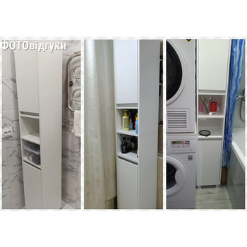 Шафа для ванної кімнати ШВК - 12, колір Білий* Изображение