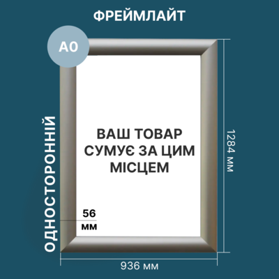 Световая рамка (Фреймлайт) А0 56 мм одностороняя Изображение