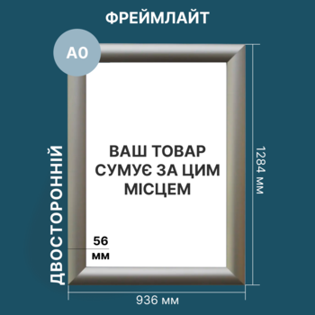 Світлова рамка (Фреймлайт) А0 56 мм двостороння Зображення