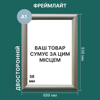 Световая рамка (Фреймлайт) А1 56 мм двусторонняя Изображение