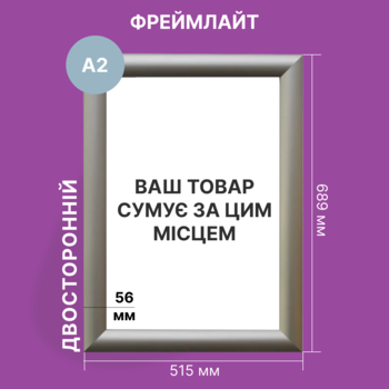 Световая рамка (Фреймлайт) А2 56 мм двусторонняя Изображение